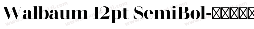 Walbaum 12pt SemiBol字体转换